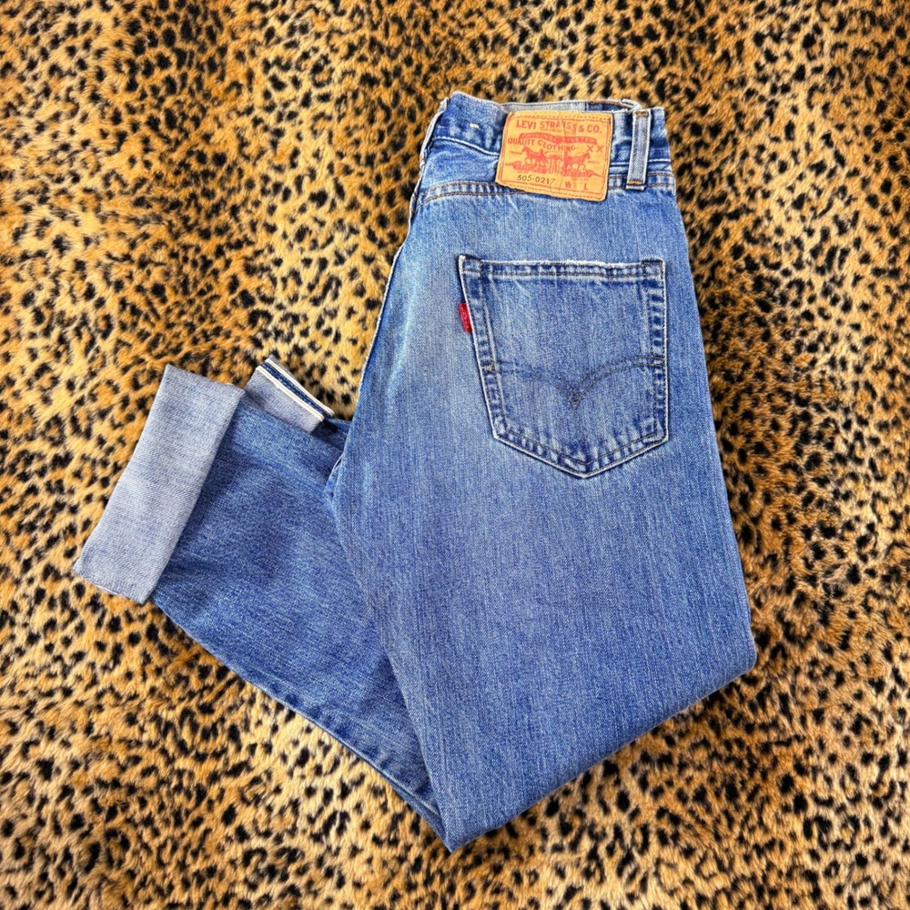 Levis LVC 505 Selvedge Denim Blue Straight Leg Jeans W27 505-0217